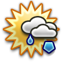 Light sleet, Scattered clouds